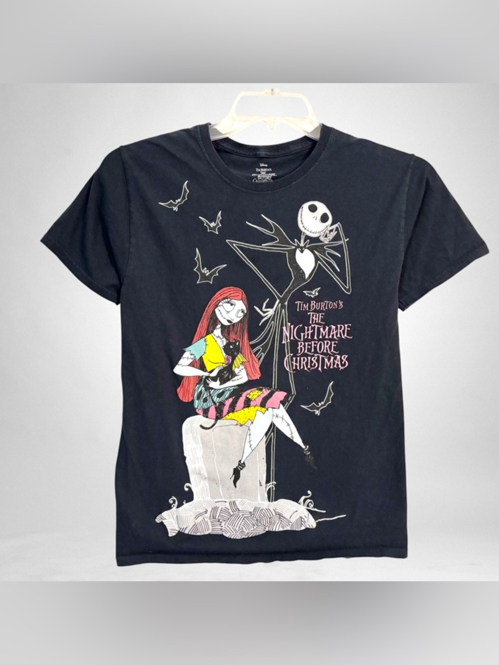 Disney Tim Burton's The Nightmare Before Christmas Graphic T-Shirt Black Small